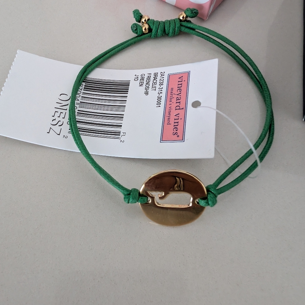 Vineyard Vines Friendship Bracelet Green One Size